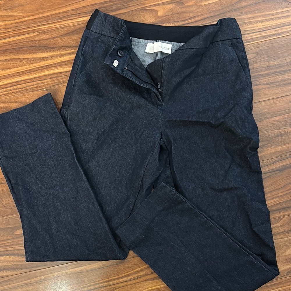 Zara Dark Denim Straight Leg Pants